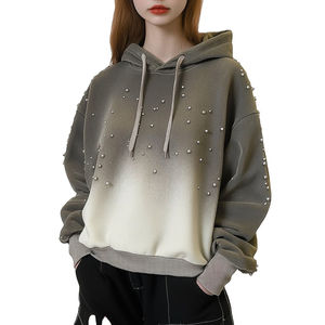Nouveau pull à capuche ample d'hiver coton épais sweats à capuche femmes haut court conception fabrication - Product Image 2