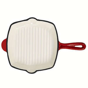 Vente en gros de poêles à frire en <span class=keywords><strong>fonte</strong></span> émaillée Ensemble de poêles à griller Poêle en <span class=keywords><strong>fonte</strong></span> Poêle à steak Plaque de cuisson pour la cuisine - Product Image 4