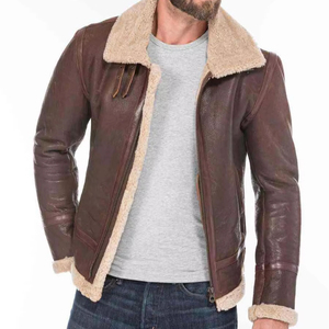 Veste en cuir d'agneau moderne unisexe, toile, devant droit, couche extérieure d'hiver, décontractée, tendance, chaude, streetwear, confort quotidien - Product Image 1