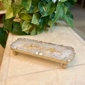 ORGANISATION Plateau de service en résine époxy fait à la main Essentiels de cuisine uniques pour la maison Restaurant Hôtel Décoratif Service Tra - Product Image 2