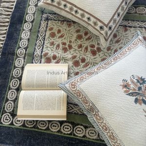 Handmade Printed Indian Block Cotton <b>Rugs</b> Boho Home <b>Rugs</b> for Living Room - Product Image 1