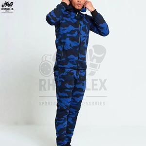 Survêtement camouflage d'hiver pour homme avec logo personnalisé, taille plus, extérieur, sweat-shirt et pantalon de survêtement, fermeture éclair camouflage - Product Image 6