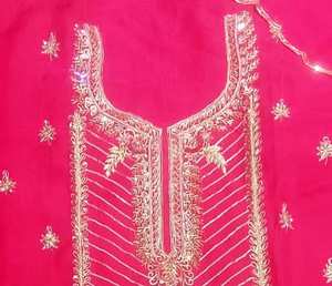 Diseñador moderno sin coser bordado a mano indio tradicional moda-Forward Salwar Kameez mujeres fiesta protección solar - Product Image 2