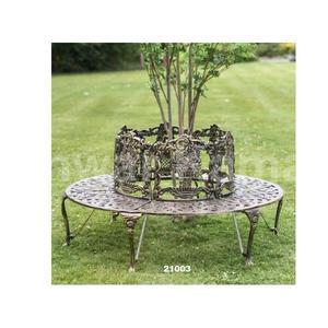 Vente chaude Noir et Argent Orné Arbre Siège Décoratif En Métal Siège D'arbre Pour La Maison Jardin Parc Pelouse Décor - Product Image 3