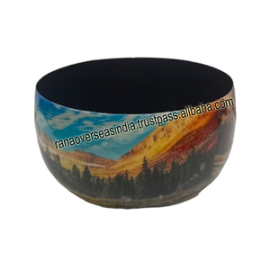 El último diseño real redondo de metal Meena macetas y jardineras decorativas para uso en interiores y exteriores - Product Image 4