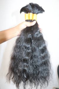 Authentique Indien Remy Extensions de Cheveux Humains Simple Dessiné en Vrac Couleur Naturelle - Product Image 3