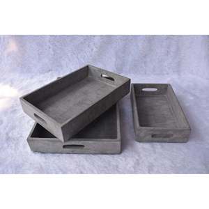Set of 3 Rectangle Decorative Concrete Microtopping Trays - Product Image 4