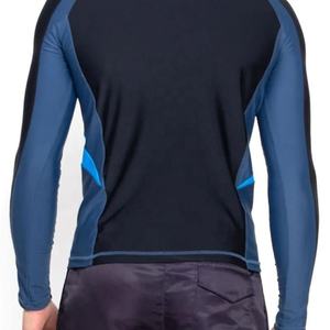 Rashguard à manches longues pour homme, style col roulé, pour MMA, BJJ, arts martiaux, entraînement sportif, personnalisable avec logo. - Product Image 4