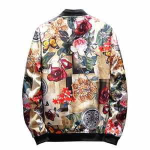 Vestes en denim matelassées en coton pour hommes, tenue décontractée d'hiver avec impression 3D, tissé par sublimation, saison d'automne - Product Image 1