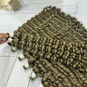 Nouveauté 100% Naturel Vietnamien De Luxe Salon Non Transformé Vierge Remy Machine Double Trame En Vrac Bouclés Extensions de Cheveux Humains - Product Image 1