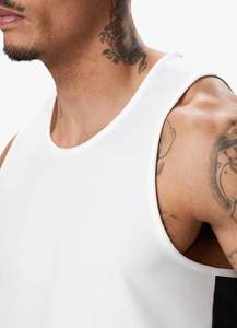 Venta al por mayor de personalizados sin mangas de los hombres Casual Tank Top Chaleco Pantalones cortos de alto rendimiento de dos piezas para el verano de doble conjunto - Product Image 4