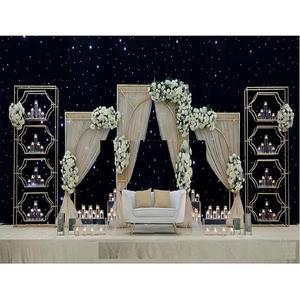 Glamorous Metal <b>Arches</b> <b>for</b> Wedding Stage <b>Decoration</b> Asian Wedding Reception Stage <b>Decoration</b> Trendy Wedding Stage Back Frames - Product Image 1