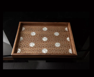 Fabricant de confiance élégant en bois avec plateau de service à vadrouille pour la cuisine à domicile et la fête - Product Image 1