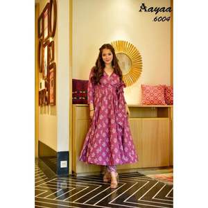 Bonne qualité Diwali Collection New 2023 Designer pur coton soie avec lourde robe imprimée numérique fournisseur indien - Product Image 1