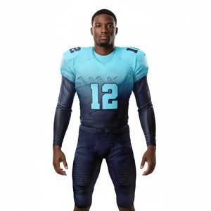 Tenues de football américain sur mesure OEM, taille XL, ensemble maillot et pantalon, impression par sublimation, nom et numéro de l'équipe universitaire, sport - Product Image 1