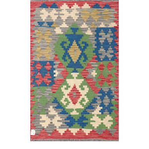 พรมกิลิม ไมมานา อัฟกานิสถาน ขนาด 140 x 88 ซม. พรมปูพื้นและชุดพรม - Product Image 1