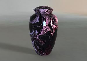 Sac en velours gratuit inclus Candy Swirl Texture Urne en métal de crémation pour adultes Style américain coloré fini pour une occasion commémorative - Product Image 3