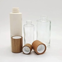 Nouveau pot cosmétique en bois haut de gamme, vide, transparent, avec couvercle à vis sculpté sur mesure, de haute qualité, avec logo personnalisé, taille personnalisée, flacon cosmétique