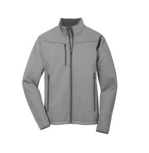 Veste de travail en softshell pour homme, logo personnalisé, 100% coton, imperméable, col montant, logo sur le devant, fermeture éclair intégrale, vente en gros, automne - Product Image 4