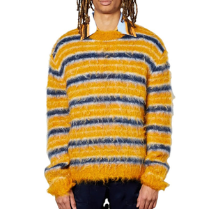 New Style Winter 2025 Fashion Plain <b>Men</b> Crew Neck Lightweight Customizable Front Logo Unisex <b>Wool</b> Cashmere Long Sleeve <b>Sweater</b> - Product Image 1