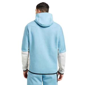 Ensembles pour hommes vente en gros sweats à capuche zippés au design personnalisé 500 gsm survêtements surdimensionnés en patchwork de coton polaire pour hommes - Product Image 6