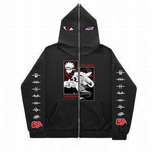 Sweat à capuche pour homme avec fermeture éclair complète imprimé 100% coton, style de rue, design personnalisable avec votre propre logo - Product Image 4