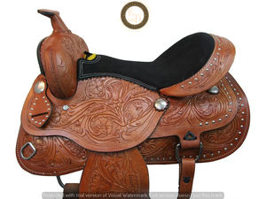 Premium Western DD en cuir véritable de haute qualité personnalisable léger confortable Performance baril course rodéo spectacle selle - Product Image 5