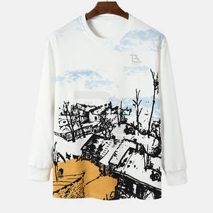 Sudadera de algodón 100% informal de talla grande para hombre, nuevo estilo de invierno a la moda con patrón sólido personalizable, venta en línea - Product Image 1