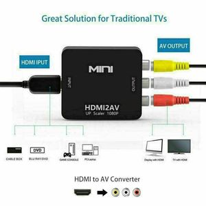 RCA AV HDTV Chuyển Đổi Kích Thước Nhỏ Composite <span class=keywords><strong>Cvbs</strong></span> Video Adapter Cho 720P 1080P AV Video Chiếu Đen Trắng PVC Cho Màn Hình - Product Image 5