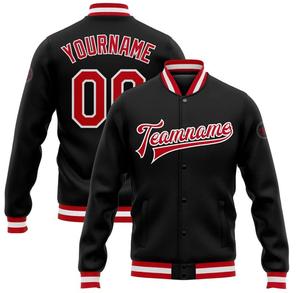 Chaqueta de cuero Varsity de bombardero de béisbol universitario para hombre personalizada 2024, diseño de Letterman de alta calidad para invierno con número de nombre de logotipo - Product Image 1