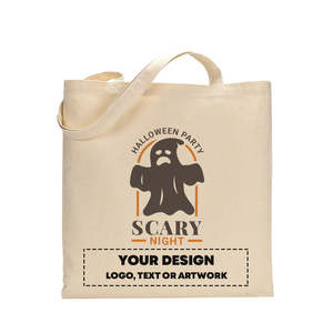 Bolsas de Mano para Halloween con Diseño de Dibujos Animados de Noche Espeluznante, Material PU Ecológico, Resistentes al Agua, Reutilizables, con Cierre de Cremallera, Personalizables - Product Image 3