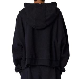 Sudadera con capucha y cremallera completa al por mayor, personalizable, de algodón French Terry de 400 g/m² de alto gramaje, estilo oversize y streetwear. - Product Image 6