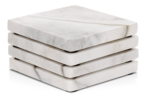 Highest Quality Drinks <b>Black</b> White Square Shape Wedding Favor Natural Stone Marble <b>Coasters</b> For Coffee or Tea Cupmats - Product Image 2