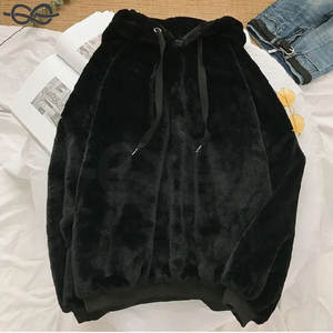 เสื้อสเวตเตอร์ขนแกะแบบผูกเชือกสำหรับผู้ชาย, เสื้อมีฮู้ดลำลองสีพื้นเสื้อโค้ทคุณภาพสูงเสื้อผ้าผู้ชายสไตล์เกาหลีแฟชั่นฤดูหนาว - Product Image 1