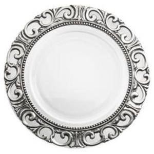 แผ่นที่ชาร์จโลหะเป็นมิตรกับสิ่งแวดล้อมดีไซน์ยอดนิยมปรับแต่งได้รายละเอียดที่ซับซ้อนพื้นผิวมันวาวสูงสำหรับการรับประทานอาหารที่ซับซ้อน - Product Image 6