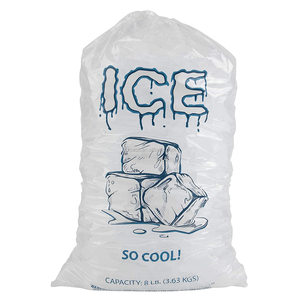 Sac en poly transparent à usage intensif du fournisseur du Vietnam, refroidisseur de glace à fermeture éclair imprimé par héliogravure en PEBD, emballage en plastique, produits ménagers - Product Image 1