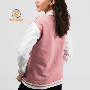 Usine directe de haute qualité personnalisé brodé vestes universitaires pour femmes à la mode manteaux de sport longue conception de Letterman respirante - Product Image 4