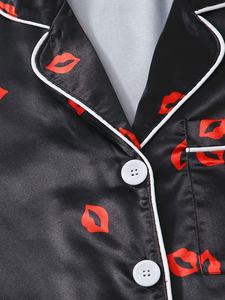 Ensemble de nuit 2 pièces pour femmes, bonne qualité, vêtements de nuit, Lingerie Sexy en Satin, pyjamas, short moulant - Product Image 3