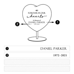 Forever Personalized Modern Design Memorial <b>Wooden</b> <b>Heart</b> Handmade Sympathy Gift Heartfelt Engraving Decorative Hanging Sign <b>for</b> - Product Image 2
