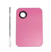 Plateau de mélange en acier inoxydable pour maquillage, plaque de mélange pour vernis à ongles, fond de teint et fards à paupières avec logo personnalisé