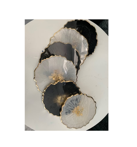 Unique Resin Round Stone Coaster Safe for Hot and Cold Drink for Customized Size and <b>Cheap</b> Price - Product Image 2