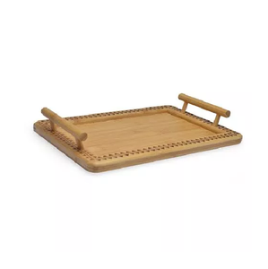 Simple Rectangle Kitchen Appliance <b>Wooden</b> <b>Decorative</b> <b>Tray</b> Food Tea Coffee <b>Wooden</b> <b>Tray</b>/Holder for Drinking Whisky Barware - Product Image 3