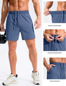 Shorts de sport respirants pour hommes, shorts de sport à motif solide, shorts de course décontractés pour gym et fitness-Fabricant - Product Image 5