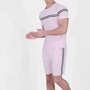 Conjunto de Camiseta y Pantalones Cortos de Verano para Hombre, Ropa Deportiva Informal de Algodón, Ajuste Delgado, Ropa de Gimnasio, Conjunto Doble Cómodo - Product Image 3