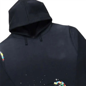 Venta caliente OEM personalizado 100% algodón impreso raya streetwear deportes dos piezas conjunto chándal clásico para hombres - Product Image 4