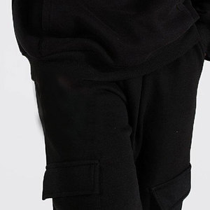 Vente en gros OEM ensemble de survêtements 2 pièces en polaire lourde pour hommes sweats à capuche de haute qualité fermeture à cordon hiver couleur personnalisée personnalisée - Product Image 5