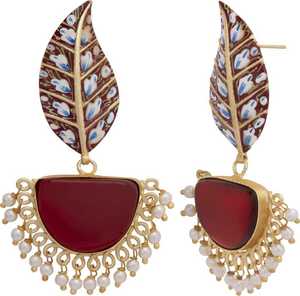 Metal Latón Pintura Popular Indio Pendiente Moda única Adelante Altamente de moda Diseño de acabado elegante - Product Image 1