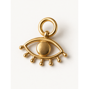 Pendentif en zircon plaqué or 18 carats avec charme cœur œil porte-bonheur pour femme - Product Image 1