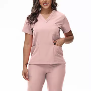 Uniformes de odontología uniformes de fregado suministro de fábrica de alta calidad al por mayor mujeres Spandex conjunto uniformes de enfermera nuevo logotipo - Product Image 2