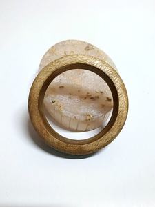 Brazalete ancho irregular de resina Vintage, pulsera de madera ancha geométrica, joyería gruesa de moda para mujeres y niñas - Product Image 6